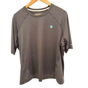 Coolibar UPF 50+ Devi S/S Fitness T-Shirt Sun Protection Zipper Pocket XL Black